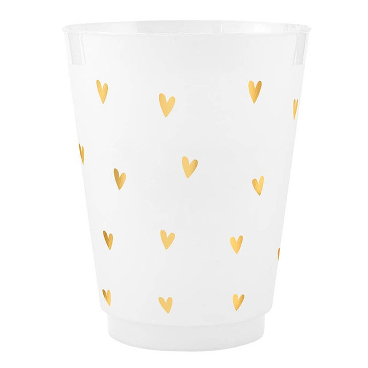 Gold Hearts Flex Cups