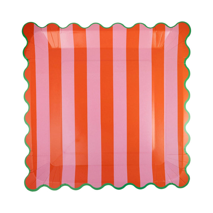 Colorful Striped Plate Set