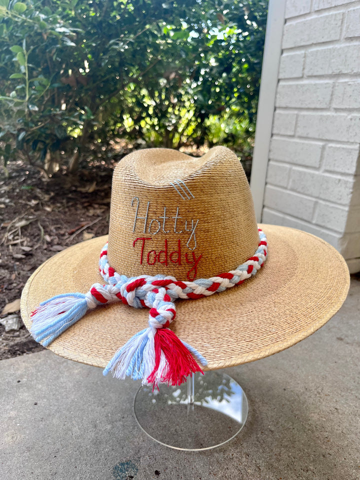 Natural Palm Ole Miss Straw Hat