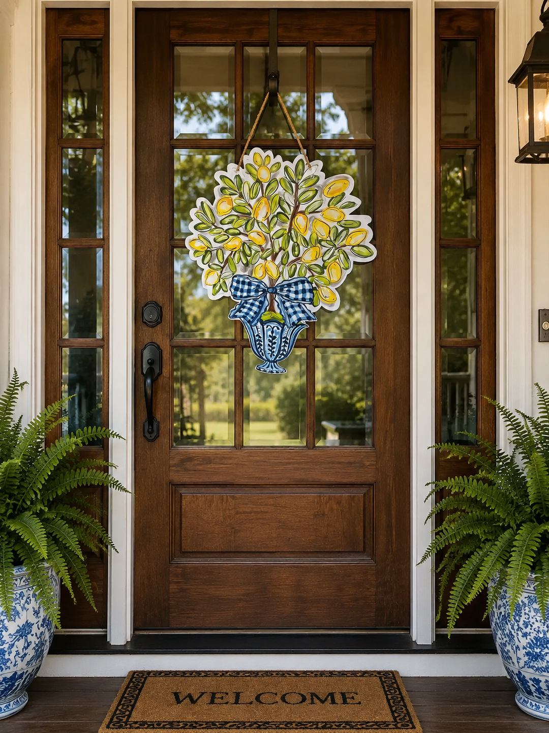 Chinoiserie Lemon Tree Door Hanger