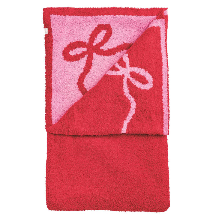 Bows Holiday Chenille Blanket