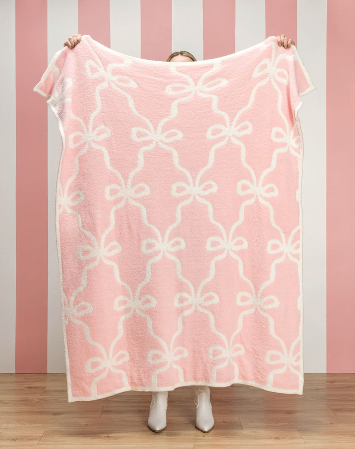 Cozy Bow Chenille Blanket