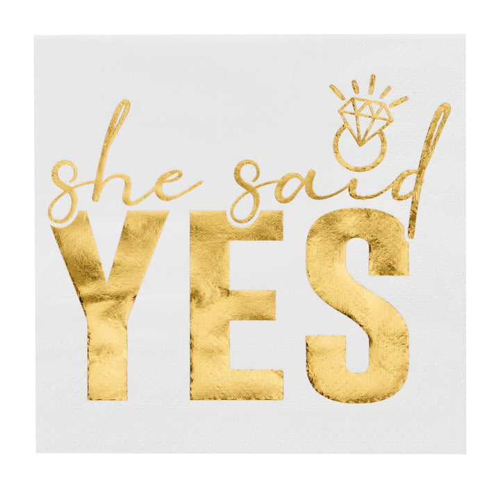 She Said Yes Cocktail Napkins