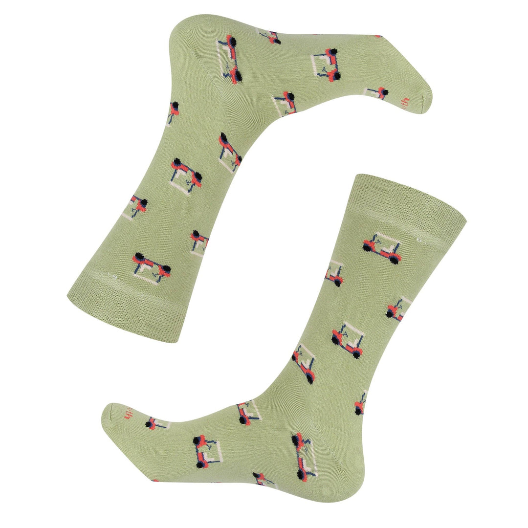 Green Golf Cart Socks