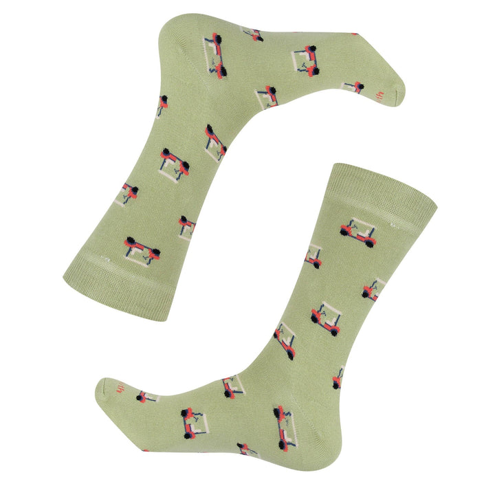 Green Golf Cart Socks