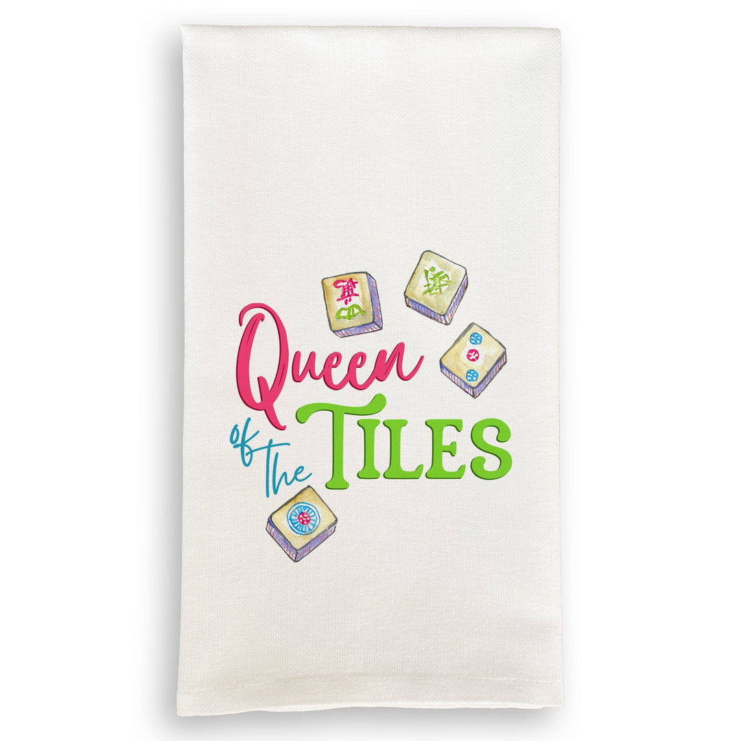 Queen of the Tiles Tea Towel