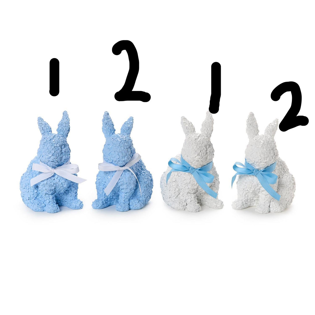 Easter Bunnies with Floral Pattern