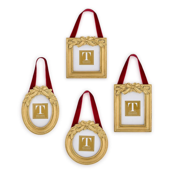 Holly Leaves Photo Frame Ornament