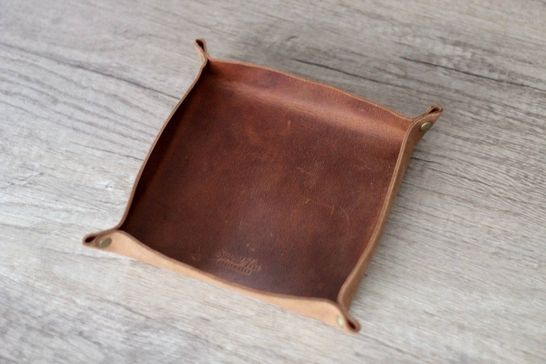 Leather Catch-all Valet Tray
