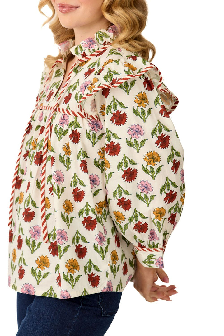 Autumn Flutter Sleeve Top