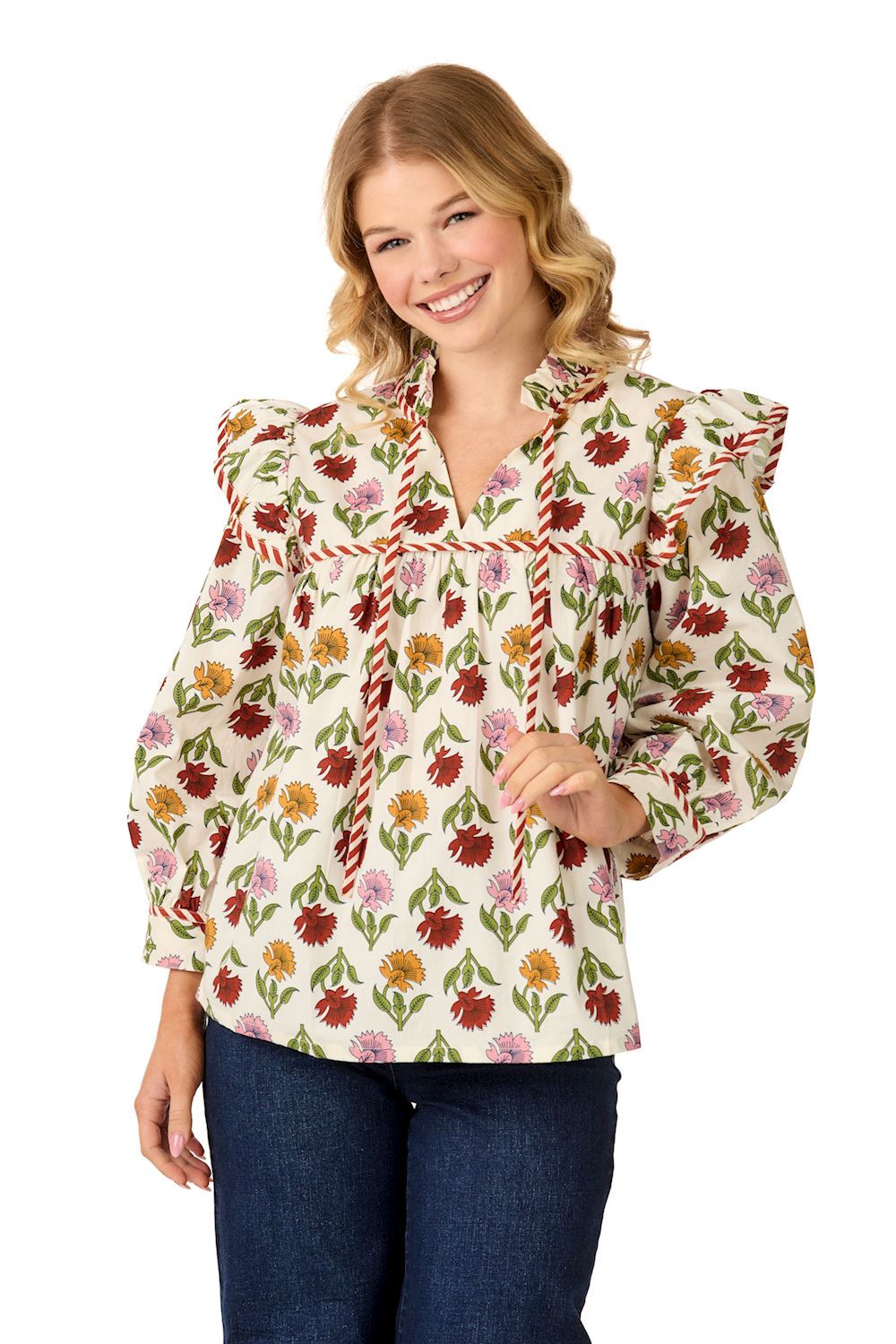 Autumn Flutter Sleeve Top