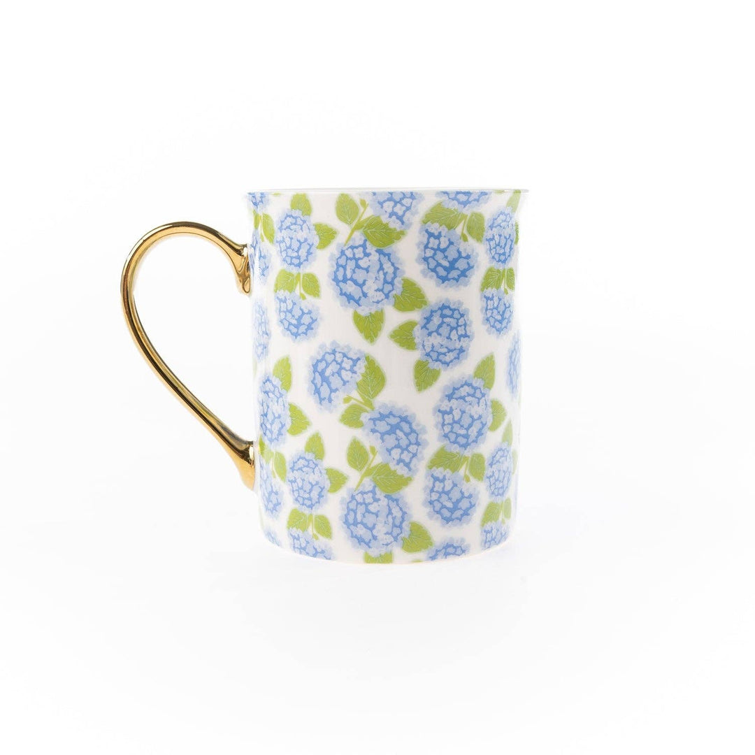 Gold Handle Mug Hydrangea