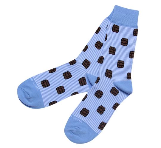 Light Blue Stripe Bourbon Barrel Socks