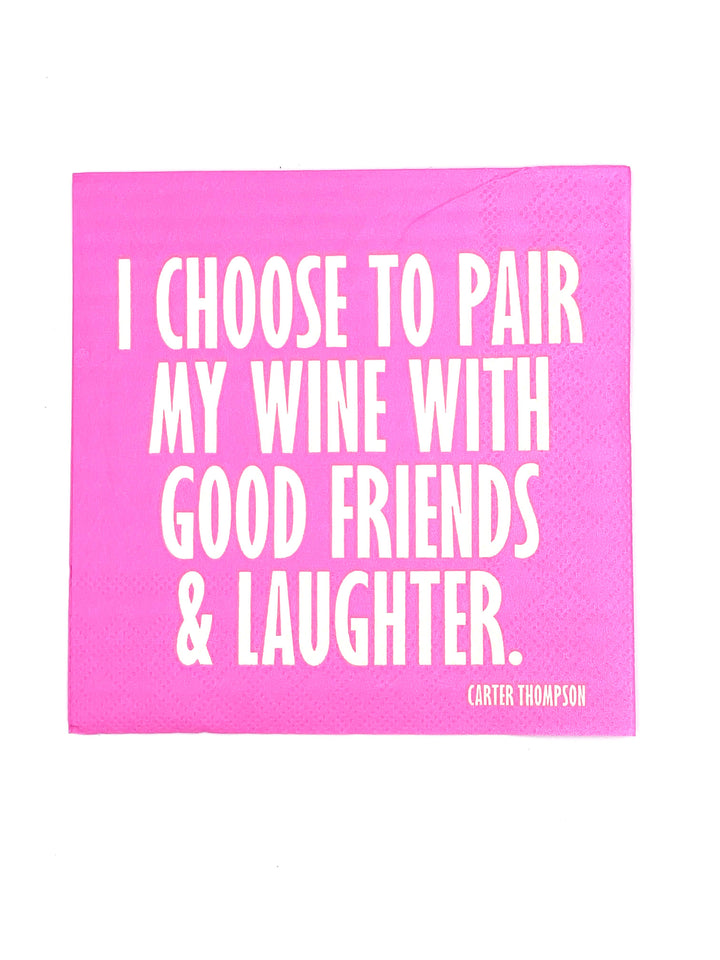 Funny Wine & Friends Cocktail Napkins