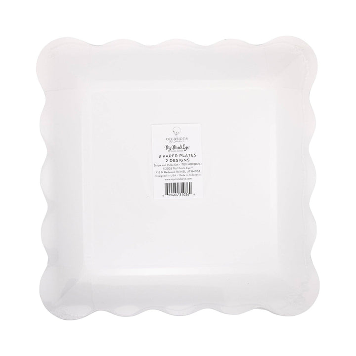 Beary Loved Stripe and Polka Plate Set