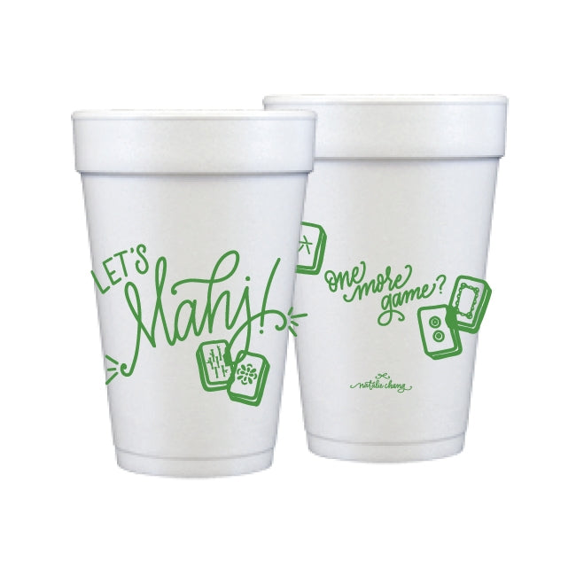 Let's Mahj! Styrofoam Cups