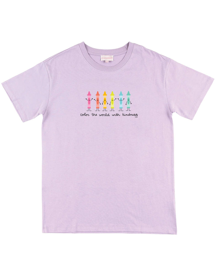 Color the World with Kindness - Callie Tee - Lilac