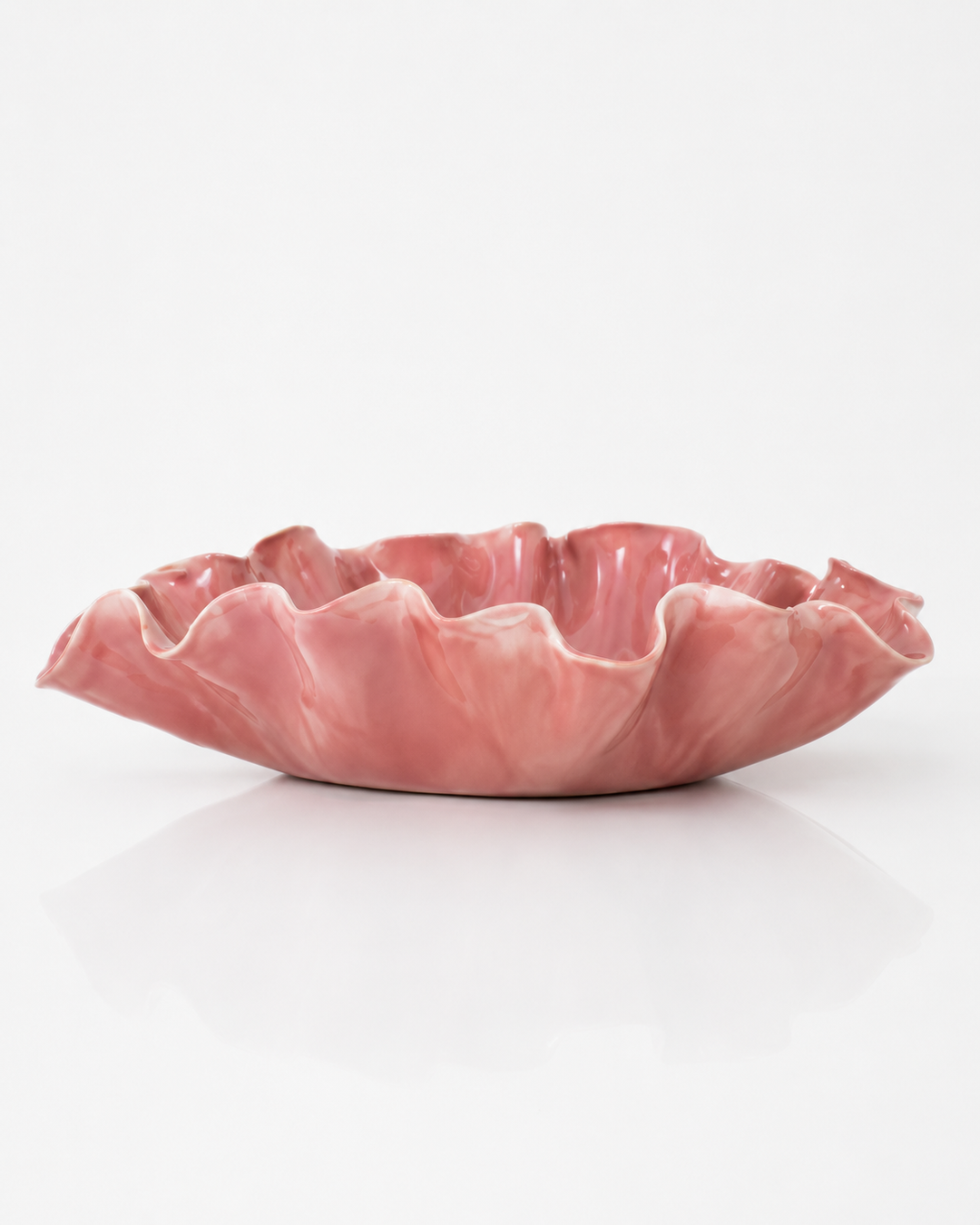 Rosé Ruffle Bowl | Handmade Pottery