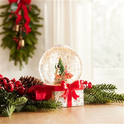 Snow Globe w/Ballerina & Soldier, 6.5”H