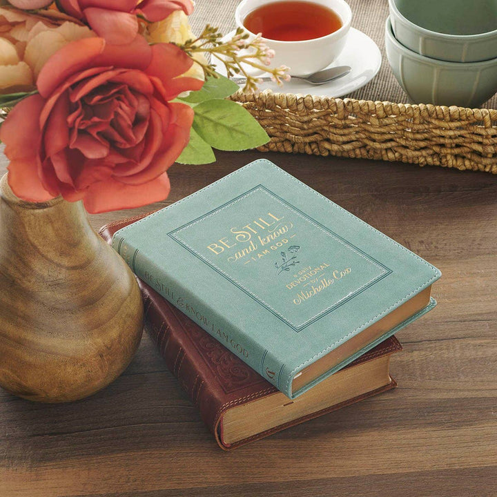 Devotional Be Still and Know Faux Leather Teal