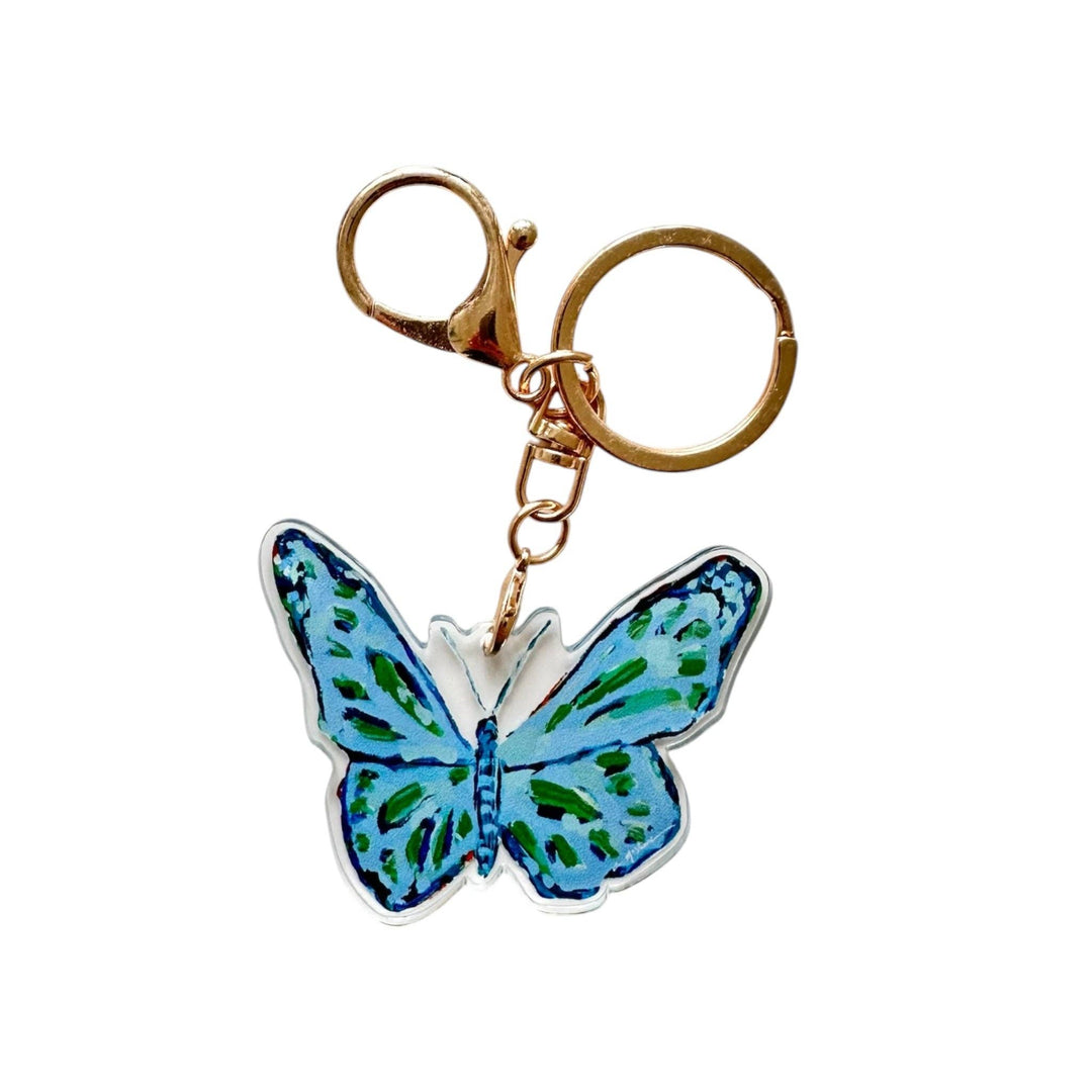 Butterfly Dark Blue Key Chain