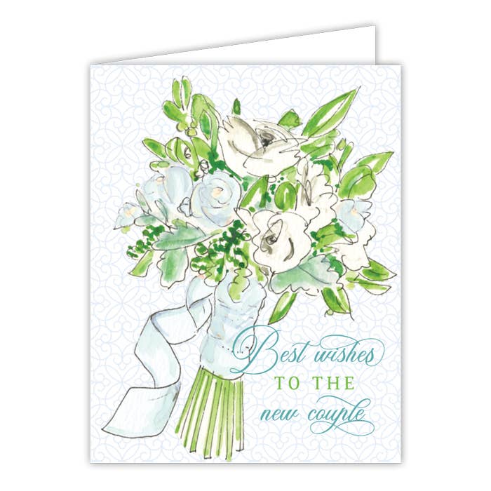 Best Wishes to the New Couple Bouquet Greeting Card