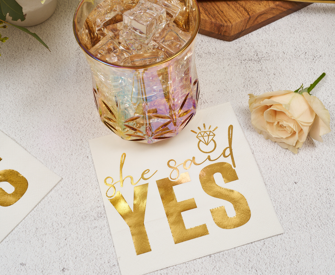 She Said Yes Cocktail Napkins