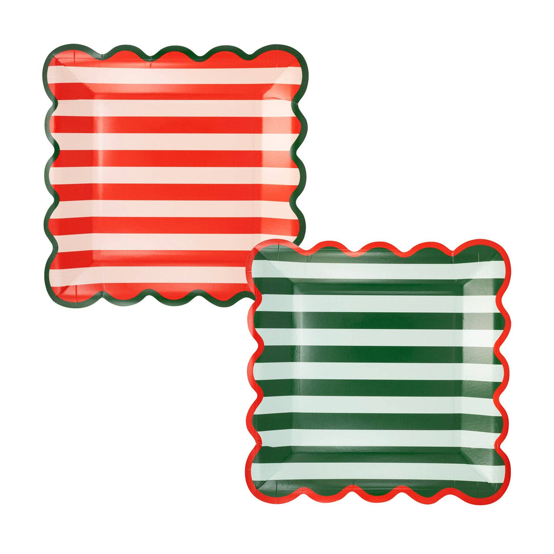 Joy Striped Paper Plates
