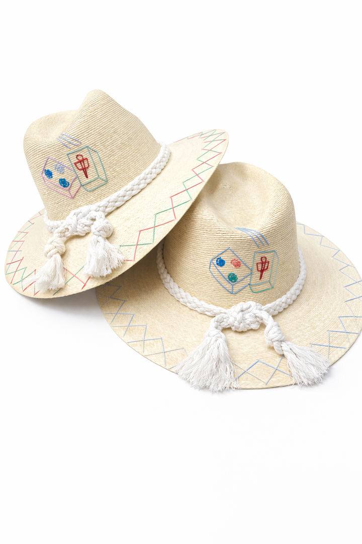 Mahjong | Tipsy Threads Straw Hat