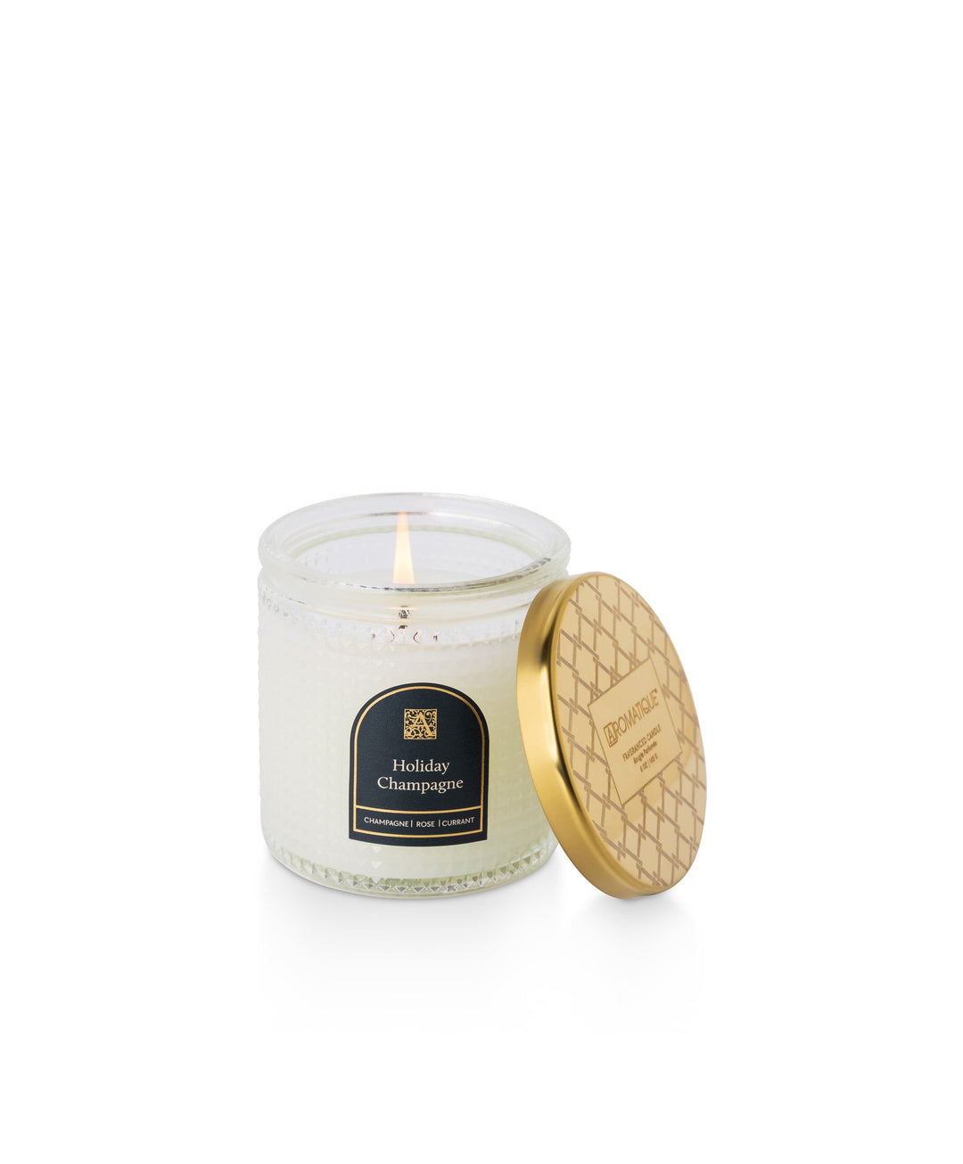 Holiday Champagne | Textured Glass Candle