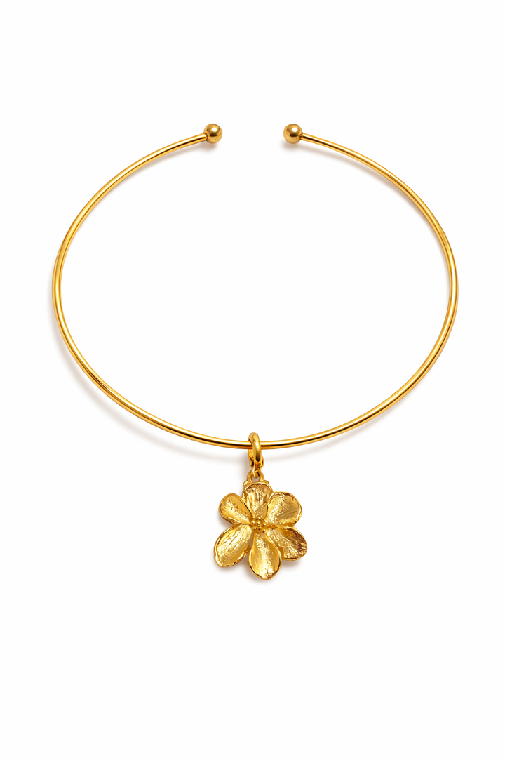 Ball Collar Necklace with Charms