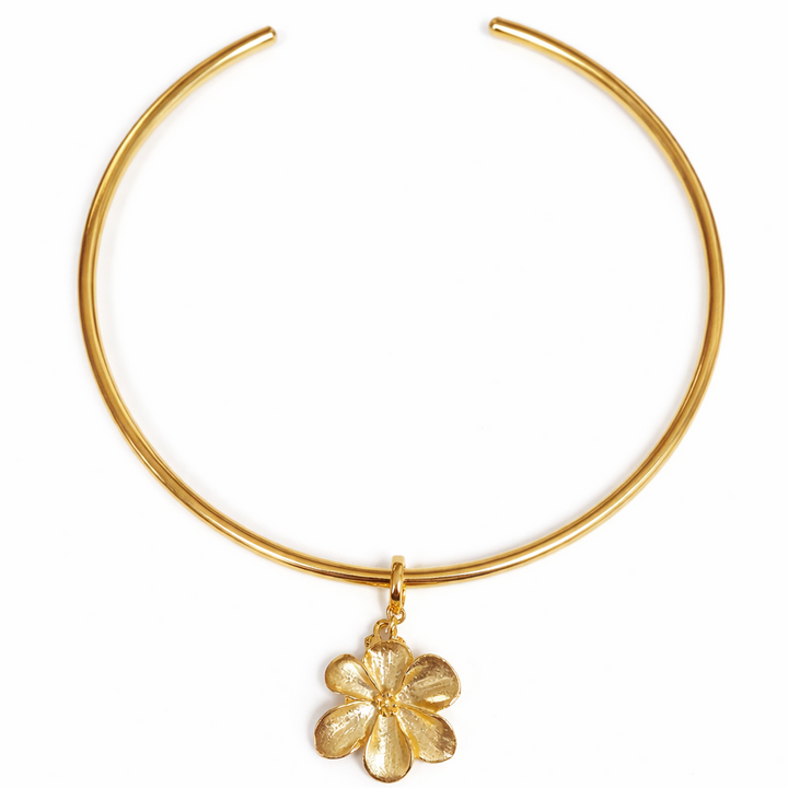 Thick Collar Necklace w/Charm