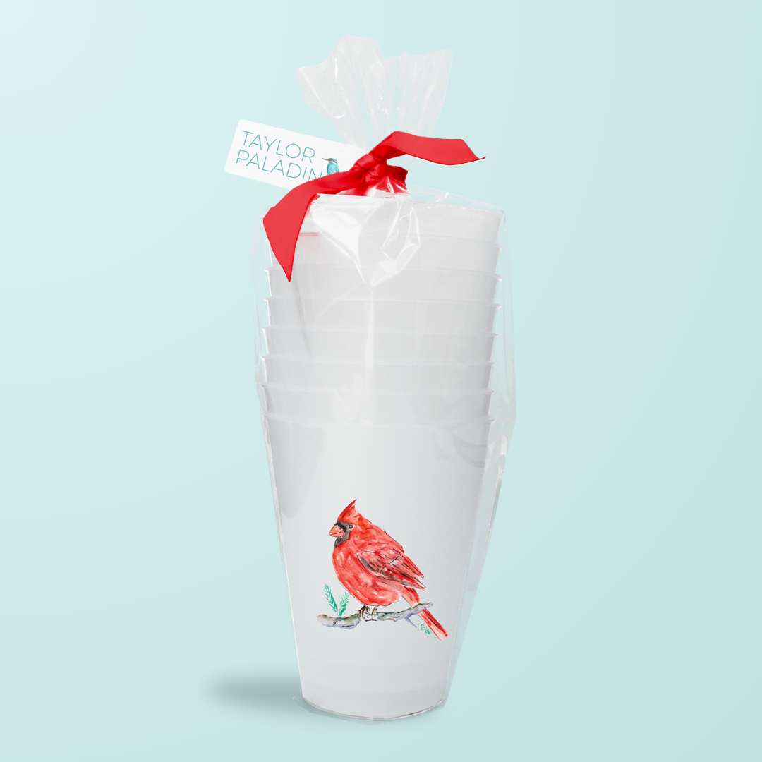 Cardinal Frosted Cups