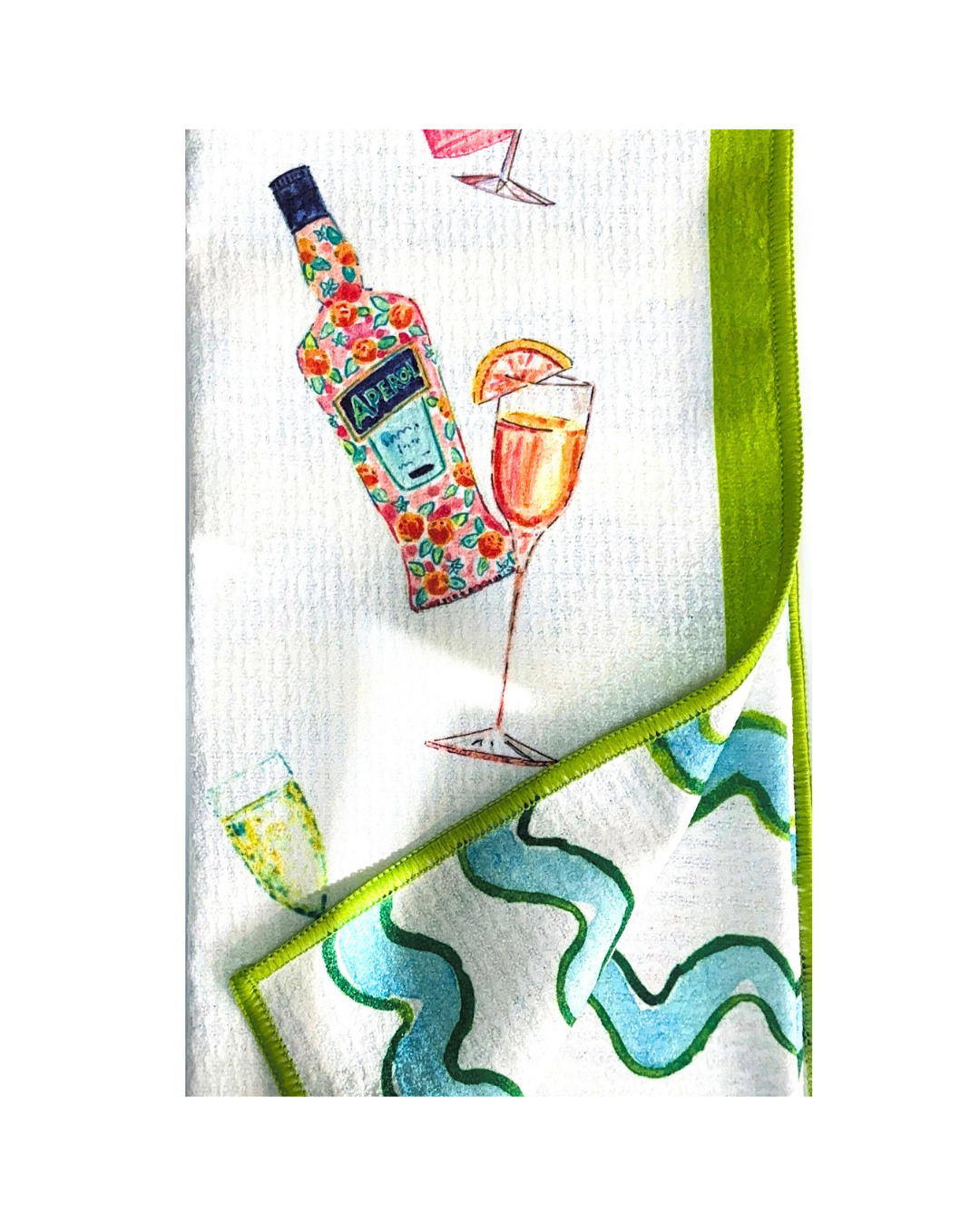 Bottles Double Sided Tea Towel