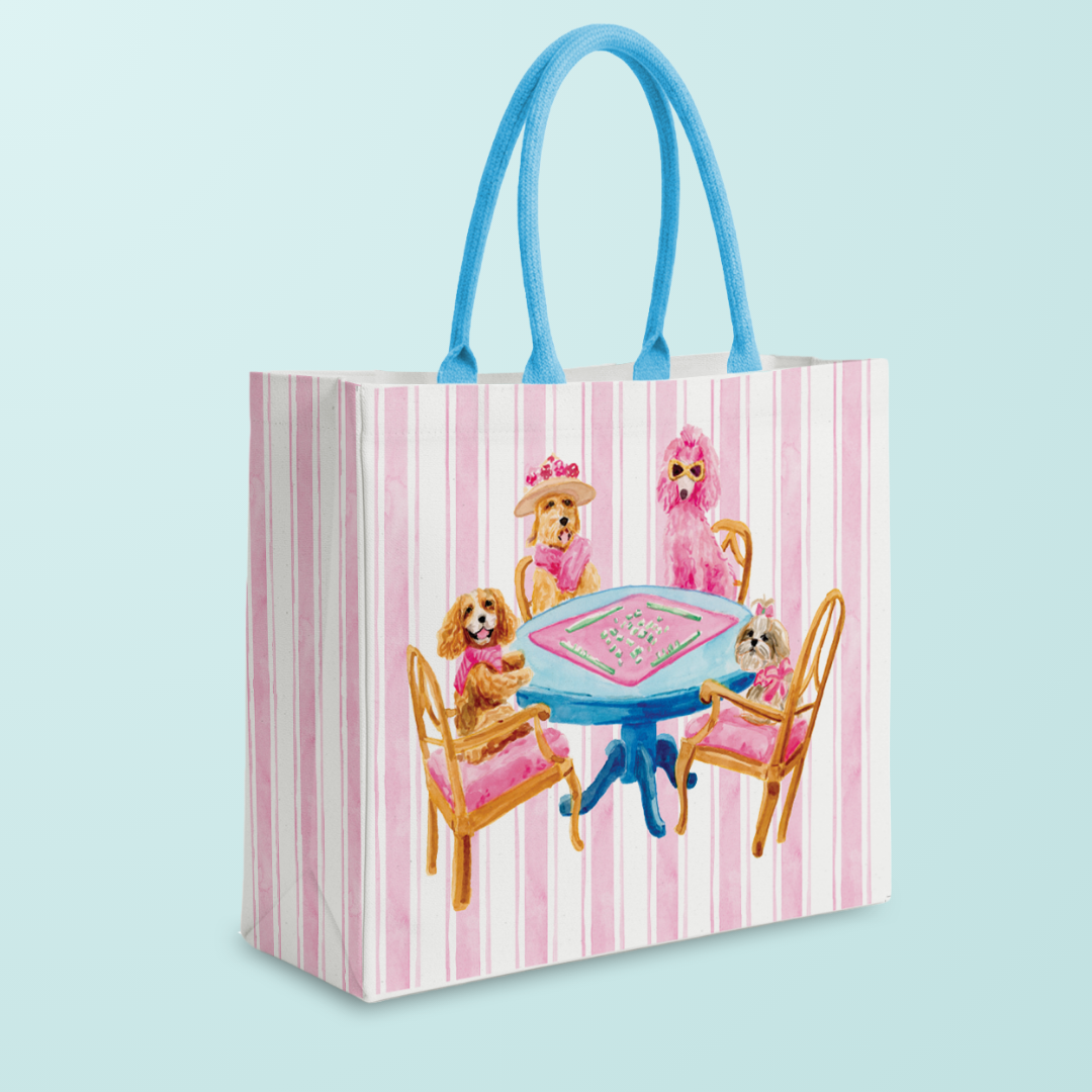 Mahjong Dogs Tote Bag