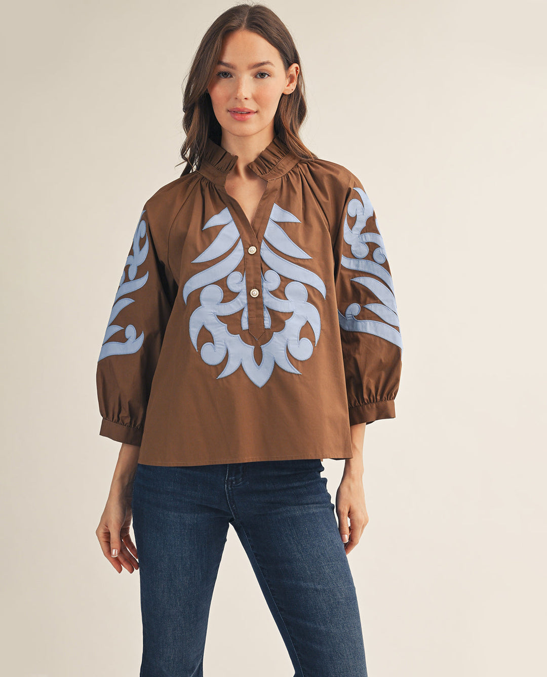 Brown Pop Top Shirt