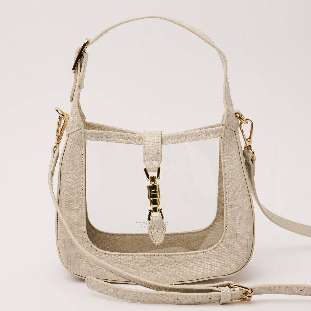 Paige Ivory Clear Bag