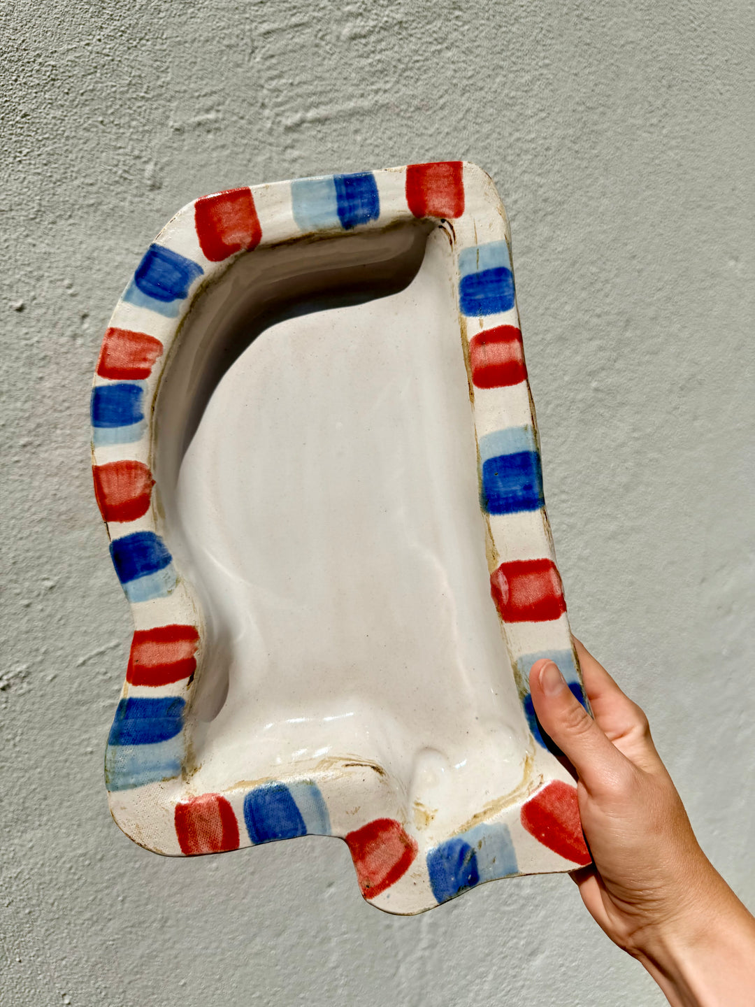 Red & Blue MS Tray | Rosaline Pottery