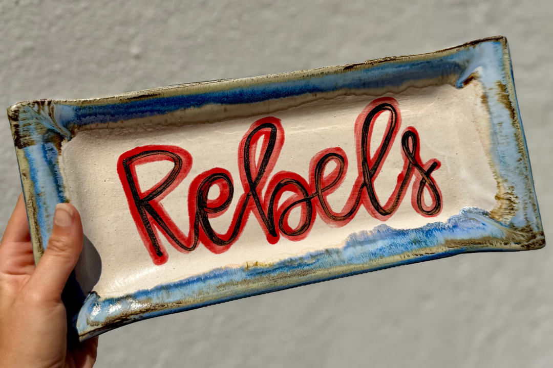 Rebels Mascot Tray | Rosaline Pottery