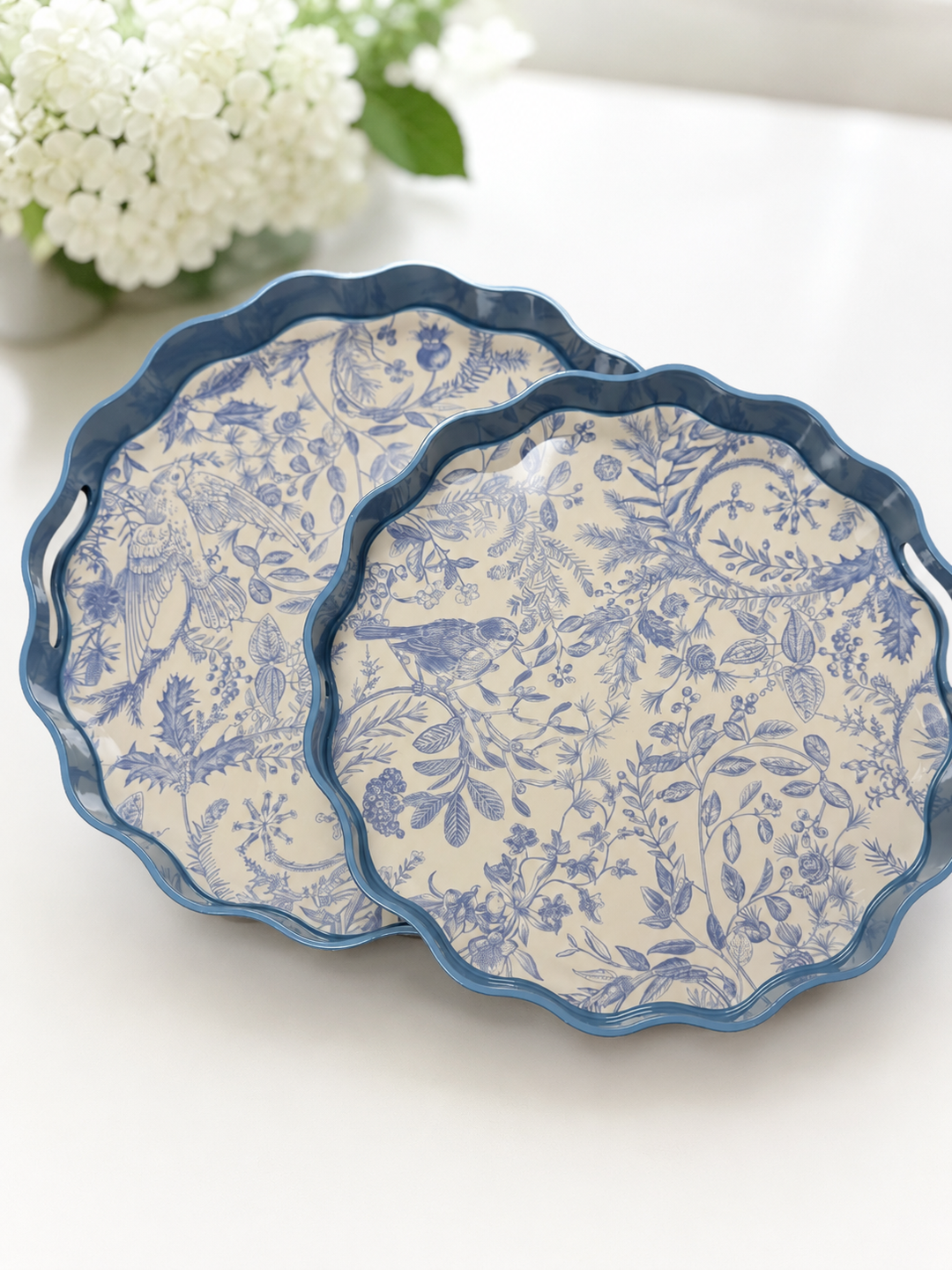 Blue Lacquered Trays