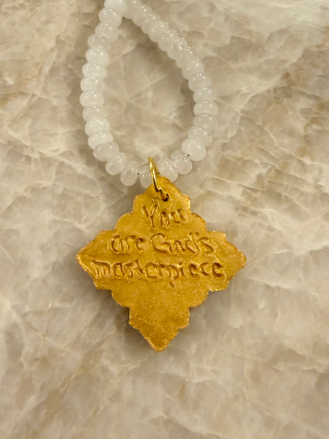 Hidden Truth White Bearded Necklace