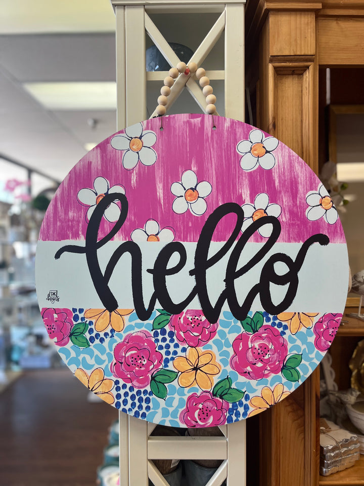 Spring Wooden Door Hanger