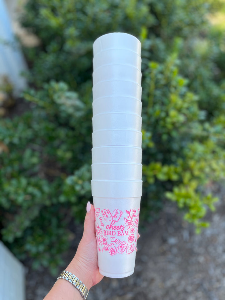 Mahjong Styrofoam Cups