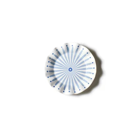 Iris Blue Burst Ruffle Salad Plate