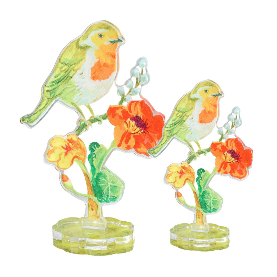 Acrylic Springtime Birds & Flowers