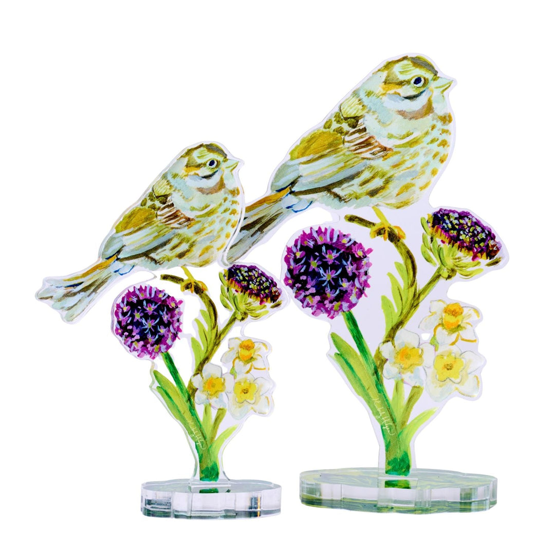 Acrylic Springtime Birds & Flowers