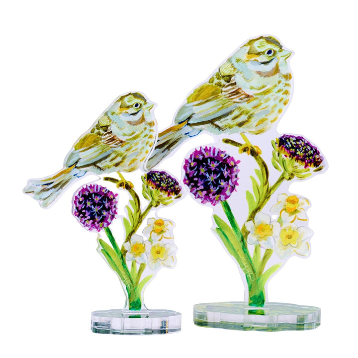 Acrylic Springtime Birds & Flowers