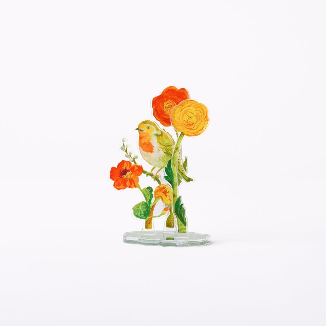 Acrylic Robin Petite Bouquet