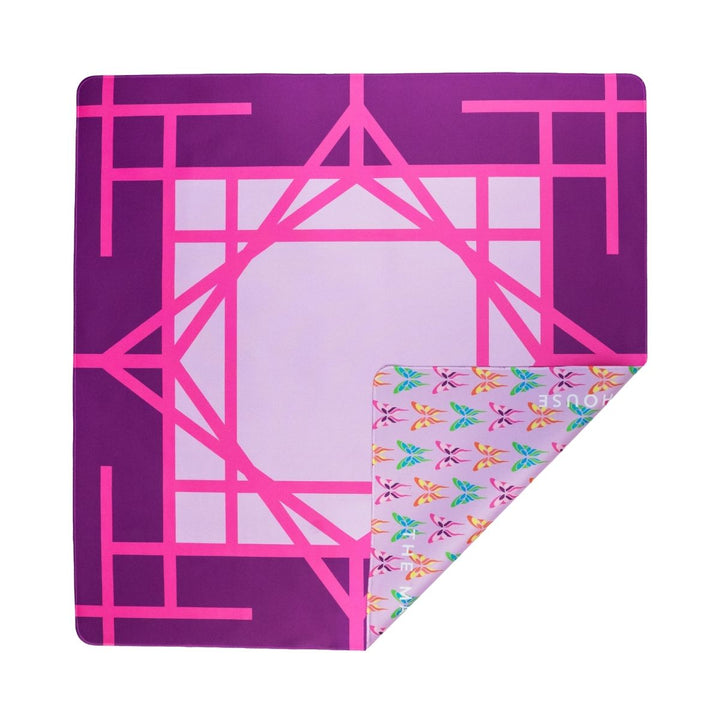 Lilac Garden/Butterfly Double-Sided Travel Mahjong Mat