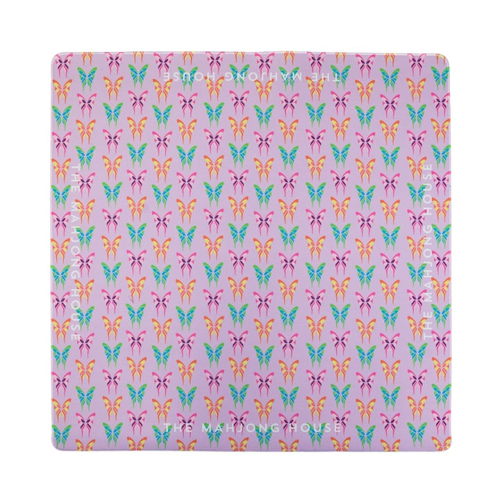 Lilac Garden/Butterfly Double-Sided Travel Mahjong Mat